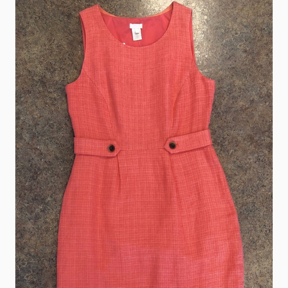 J Crew Salmon Linen Dress SZ 6 NWT